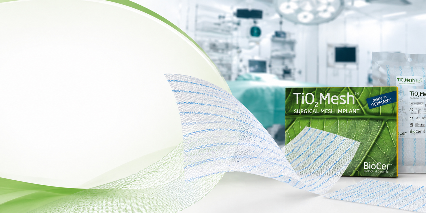 TiO2Mesh y TiO2Mesh light, mallas quirúrgicas BioCer distribuidas por FARMEX en México